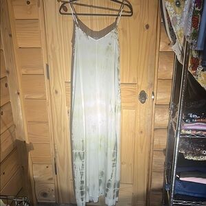 Day Break Tie-Dye Spaghetti Strap Maxi Dress with Pockets